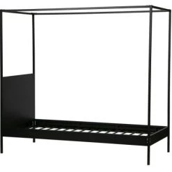 Woood Lits Enfant Lit Métal 90x200 Noir -Lits enfant Soldes lit metal 90x200 noir 2