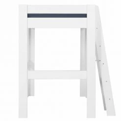 ID Kids Lits Enfant Lit Mezzanine 120x190 Cm Bois Massif Blanc -Lits enfant Soldes lit mezzanine 120x190 cm bois massif blanc 7