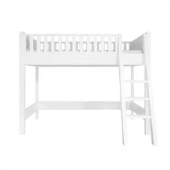 Bopita Lits Enfant Lit Mezzanine 90x200 échelle Inclinée Blanc