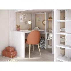 Calicosy Lits Enfant Lit Mezzanine Avec Bureau Et Rangements 90x200 Cm - Décor Pin Blanc 8 Calicosy Lits Enfant Lit Mezzanine Avec Bureau Et Rangements 90x200 Cm - Décor Pin Blanc -Lits enfant Soldes lit mezzanine avec bureau et rangements 90x200 cm decor pin blanc 2