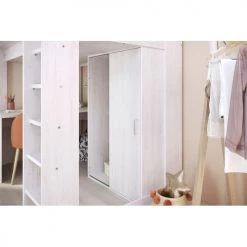 Calicosy Lits Enfant Lit Mezzanine Avec Bureau Et Rangements 90x200 Cm - Décor Pin Blanc 9 Calicosy Lits Enfant Lit Mezzanine Avec Bureau Et Rangements 90x200 Cm - Décor Pin Blanc -Lits enfant Soldes lit mezzanine avec bureau et rangements 90x200 cm decor pin blanc 3