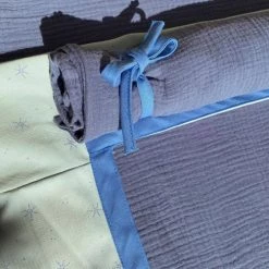 Wookids Lits Enfant Lit Mezzanine Avec Textiles Bobble Vert-bleu -Lits enfant Soldes lit mezzanine avec textiles bobble vert bleu 2