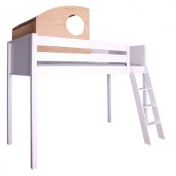 Wookids Lits Enfant Lit Mezzanine-cabine Coulissante -Lits enfant Soldes lit mezzanine cabine coulissante 2