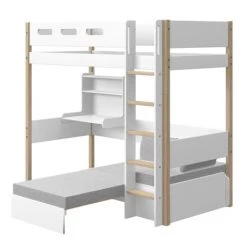 Flexa Lits Enfant Lit Mezzanine évolutif 90x190 Blanc
