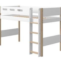 Flexa Lits Enfant Lit Mezzanine évolutif 90x190 Blanc