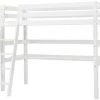 Nordic Factory Lits Enfant Lit Mezzanine évolutif 90x200 Avec Bureau Blanc