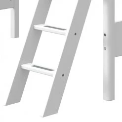 Flexa Lits Enfant Lit Mezzanine évolutif 90x200 Avec échelle Inclinée Blanc -Lits enfant Soldes lit mezzanine evolutif 90x200 avec echelle inclinee blanc 3