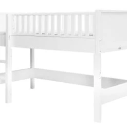 Bopita Lits Enfant Lit Mezzanine Mi-hauteur 90x200 Avec échelle Droite Blanc