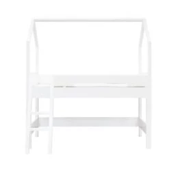 Bopita Lits Enfant Lit Mezzanine Mi-hauteur 90x200 Avec échelle Inclinée Home Blanc
