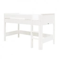 Bopita Lits Enfant Lit Mezzanine Mi-hauteur 90x200 échelle Droite Blanc -Lits enfant Soldes lit mezzanine mi hauteur 90x200 echelle droite blanc 2