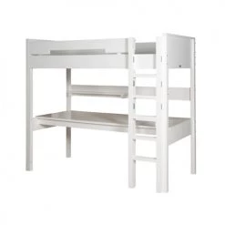 Bopita Lits Enfant Lit Mezzanine Xl 90x200 échelle Droite Blanc