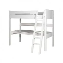 Bopita Lits Enfant Lit Mezzanine Xl 90x200 échelle Inclinée Blanc