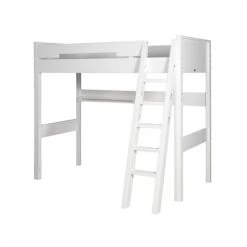 Bopita Lits Enfant Lit Mezzanine Xl 90x200 échelle Inclinée Blanc -Lits enfant Soldes lit mezzanine xl 90x200 echelle inclinee blanc 3