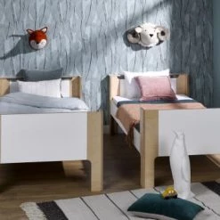 Nateo Concept Lits Enfant Lit Mi-hauteur 90x190 Blanc Et Bouleau 7 Nateo Concept Lits Enfant Lit Mi-hauteur 90x190 Blanc Et Bouleau -Lits enfant Soldes lit mi hauteur 90x190 blanc et bouleau 3