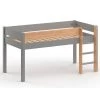 Nateo Concept Lits Enfant Lit Mi-hauteur 90x190 En Pin Massif Gris Et Bois