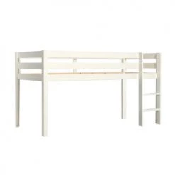 Vipack Lits Enfant Lit Mi-hauteur 90x200 Sommier Inclus Blanc