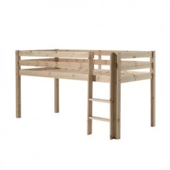 Vipack Lits Enfant Lit Mi-hauteur 90x200 Sommier Inclus Naturel -Lits enfant Soldes lit mi hauteur 90x200 sommier inclus naturel 2