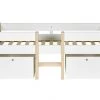 Nateo Concept Lits Enfant Lit Mi-hauteur Avec Rangement 90x200 Blanc Et Pin