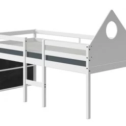 Flexa Lits Enfant Lit Mi-hauteur Avec Tête De Lit 90x200 Blanc -Lits enfant Soldes lit mi hauteur avec tete de lit 90x200 blanc 4