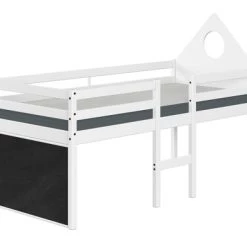 Flexa Lits Enfant Lit Mi-hauteur Avec Tête De Lit 90x200 Blanc -Lits enfant Soldes lit mi hauteur avec tete de lit 90x200 blanc 5