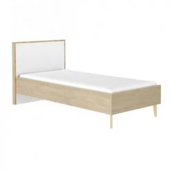 Meubletmoi Lits Enfant Lit Simple 90x190 Beige Et Blanc Enfant Ado