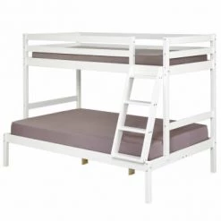 ID Kids Lits Enfant Lit Superposé 120x190 Cm Bois Massif -Lits enfant Soldes lit superpose 120x190 cm bois massif blanc 6