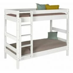ID Kids Lits Enfant Lit Superposé 80x190 Cm Bois Massif -Lits enfant Soldes lit superpose 80x190 cm bois massif blanc