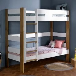 Nateo Concept Lits Enfant Lit Superposé 90x190 Blanc Et Hêtre 6 Nateo Concept Lits Enfant Lit Superposé 90x190 Blanc Et Hêtre -Lits enfant Soldes lit superpose 90x190 blanc et hetre 2