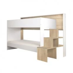 Gami Lits Enfant Lit Superposé 90x200 Blanc Naturel -Lits enfant Soldes lit superpose 90x200 blanc naturel 2