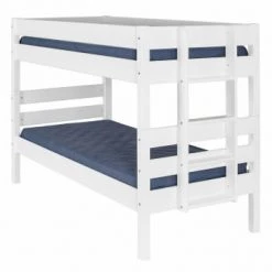 ID Kids Lits Enfant Lit Superposé 90x200 Cm Bois Massif -Lits enfant Soldes lit superpose 90x200 cm bois massif blanc 12