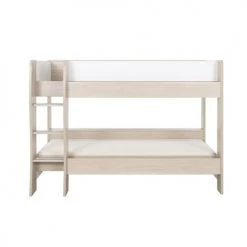 ID Kids Lits Enfant Lit Superposé 90x200 Cm Effet Bois Blanc Et Bois