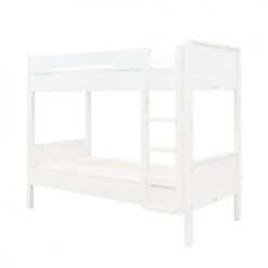 Bopita Lits Enfant Lit Superposé 90x200 échelle Droite Blanc -Lits enfant Soldes lit superpose 90x200 echelle droite blanc 3