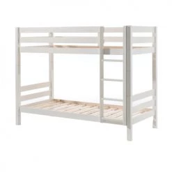 Vipack Lits Enfant Lit Superposé 90x200 Hauteur 160 Cm Sommier Inclus Blanc