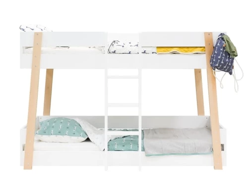 Bopita Lits Enfant Lit Superposé 90x200 Sommier Inclus Blanc Naturel 6 Bopita Lits Enfant Lit Superposé 90x200 Sommier Inclus Blanc Naturel – Image 6
