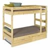 ID Kids Lits Enfant Lit Superposé Avec Sommier Gigogne 90x190 Cm Bois Massif