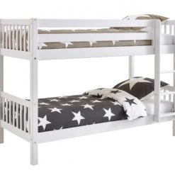 Nordic Factory Lits Enfant Lit Superposé Bar 90x200 Blanc