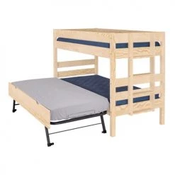 ID Kids Lits Enfant Lit Superposé Bas Avec Sommier Gigogne 90x190 Cm Bois Massif -Lits enfant Soldes lit superpose bas avec sommier gigogne 90x190 cm bois massif 4