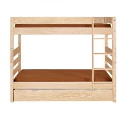 ID Kids Lits Enfant Lit Superposé Gigogne 90x190 Cm Bois Massif -Lits enfant Soldes lit superpose gigogne 90x190 cm bois massif 3