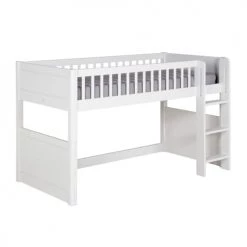 ID Kids Lits Enfant Lit Superposé Modulable 90x190 Cm Bois Massif Blanc -Lits enfant Soldes lit superpose modulable 90x190 cm bois massif blanc 5