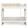Nateo Concept Lits Enfant Lit Superposé Scandinave 90x190 Blanc Et Bois