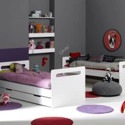 Nateo Concept Lits Enfant Lit Superposé Séparable 90x190 Blanc -Lits enfant Soldes lit superpose separable 90x190 blanc 2