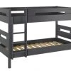 Nateo Concept Lits Enfant Lit Superposé Séparable Bois Massif 90x190 Ardoise