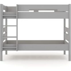 Nateo Concept Lits Enfant Lit Superposé Séparable Bois Massif 90x190 Gris