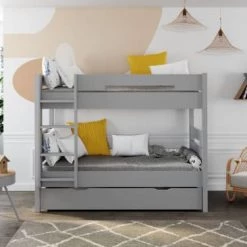 Nateo Concept Lits Enfant Lit Superposé Séparable Bois Massif 90x190 Gris 8 Nateo Concept Lits Enfant Lit Superposé Séparable Bois Massif 90x190 Gris -Lits enfant Soldes lit superpose separable bois massif 90x190 gris 3
