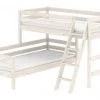 Flexa Lits Enfant Lit Surélevé Avec Lit Simple 90x190 Blanc