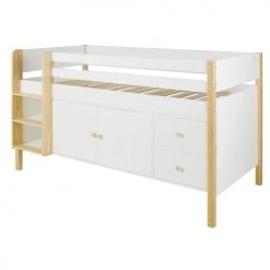 Maisons Du Monde Lits Enfant Lit Surelevé Enfant 90x190 Et Rangements Bicolore -Lits enfant Soldes lit sureleve enfant 90x190 et rangements bicolore 1000 14 36 226233 3