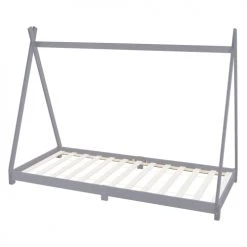 ML-Design Lits Enfant Lit Tipi Pour Enfants Bois Gris 208 X 157 X 98 Cm 11 ML-Design Lits Enfant Lit Tipi Pour Enfants Bois Gris 208 X 157 X 98 Cm -Lits enfant Soldes lit tipi pour enfants bois gris 208 x 157 x 98 cm 5