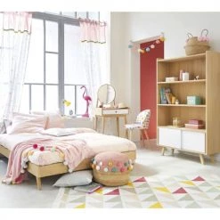 Maisons Du Monde Lits Lit Vintage 140x190 Avec Sommier à Lattes -Lits enfant Soldes lit vintage 140x190 avec sommier a lattes 1000 11 21 160372 5