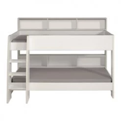 Calicosy Lits Enfant Lits Superposés Avec Niches De Rangement - 90x200 Cm - Blanc