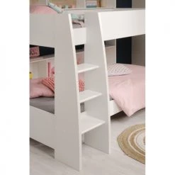 Calicosy Lits Enfant Lits Superposés Avec Niches De Rangement - 90x200 Cm - Blanc -Lits enfant Soldes lits superposes avec niches de rangement 90x200 cm blanc 4